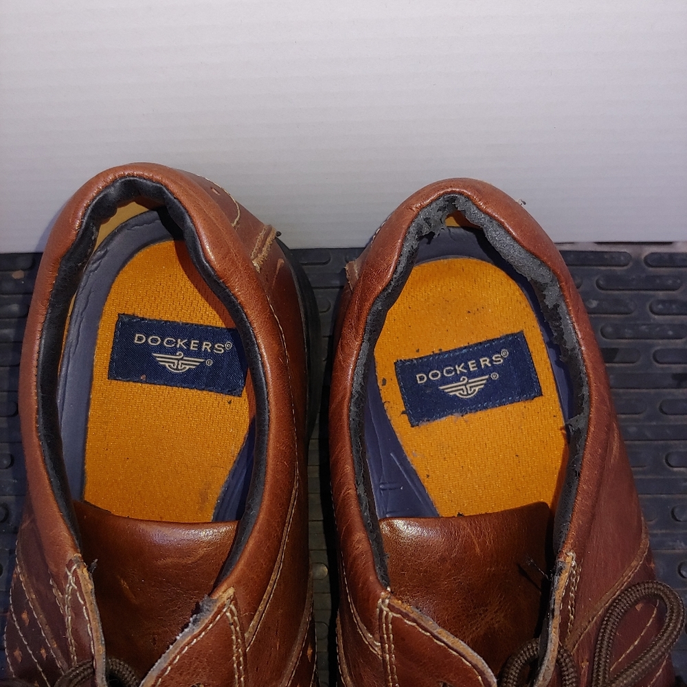 Brown mens docker shoes size 12